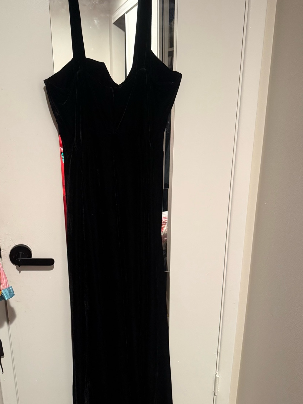 Collectif Black Celestial Occasion Velvet Maxi Dress Evening Gown (no cape) new - Picture 4 of 5